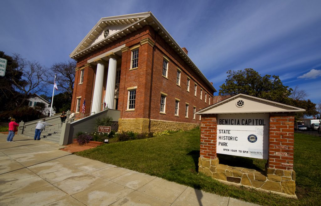 Present day photo of Benicia Capitol Buiding at State Historic Park. Credit: California State Parks photo by Brian Baer.