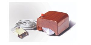 Engelbart's prototype of a computer mouse, as designed by Bill English from Engelbart's sketches. Image Courtesy: SRI International (CC BY-SA 3.0)