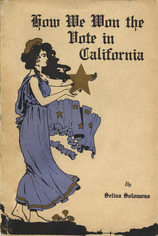 Front cover of book shows a woman carrying a star under the title