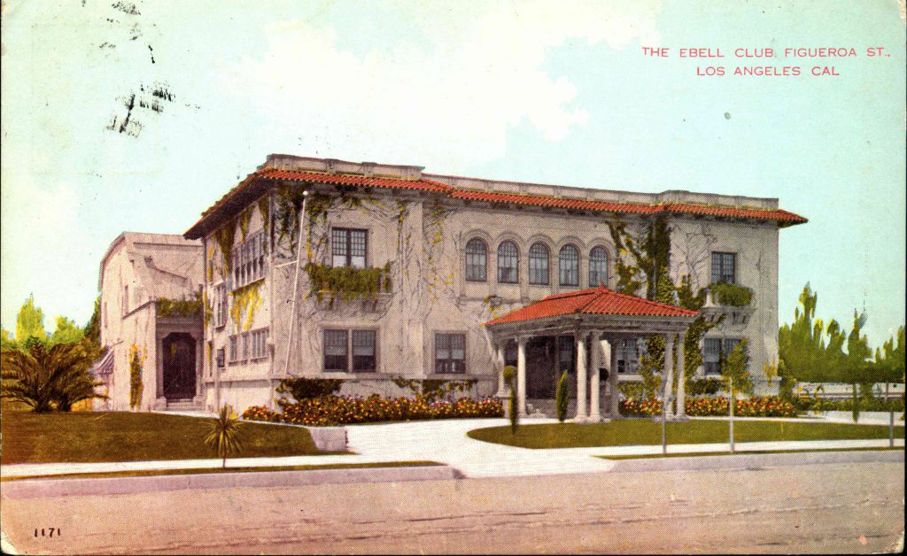 Exterior building and street, with trees, palm tree